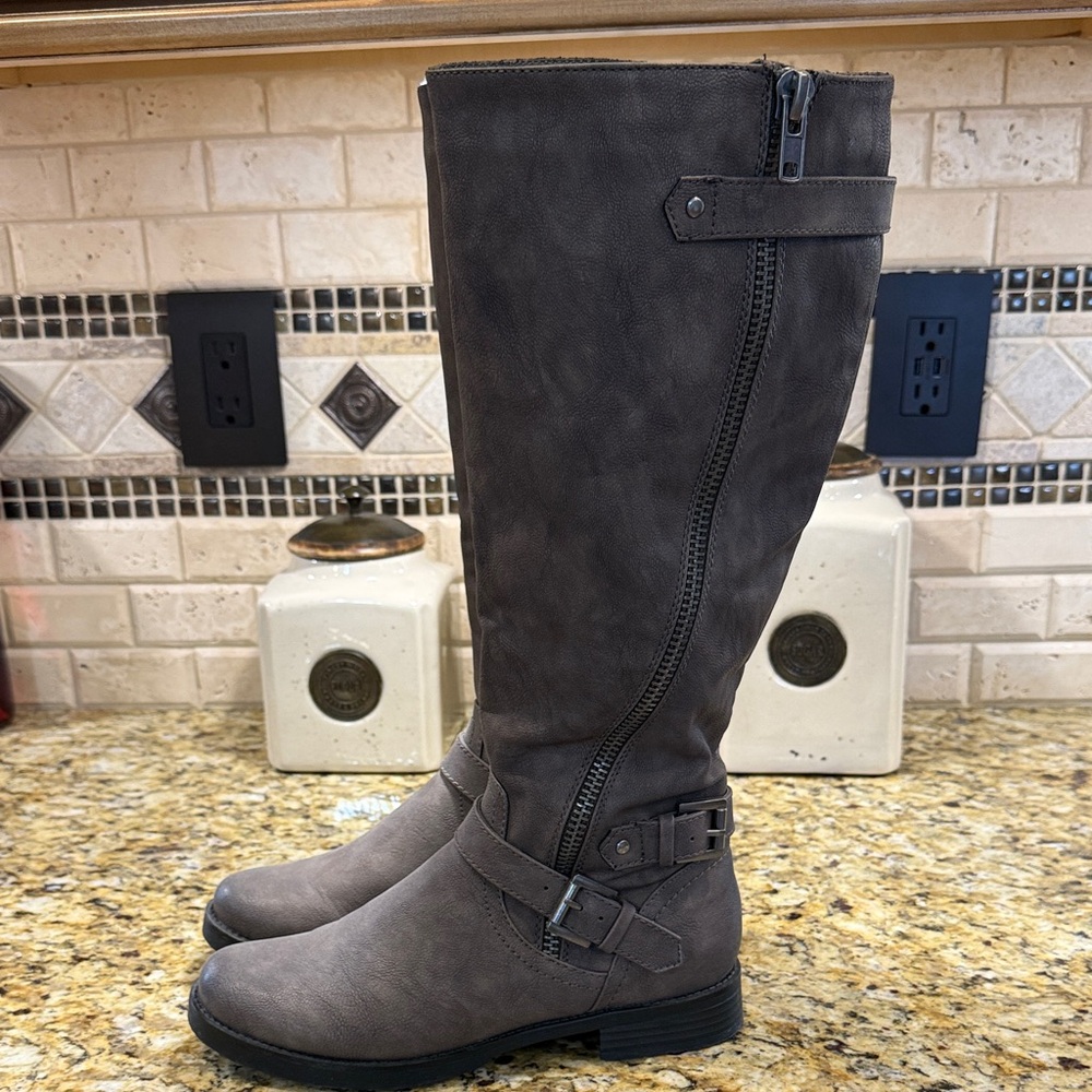 Madeline Strike Gold tall boots